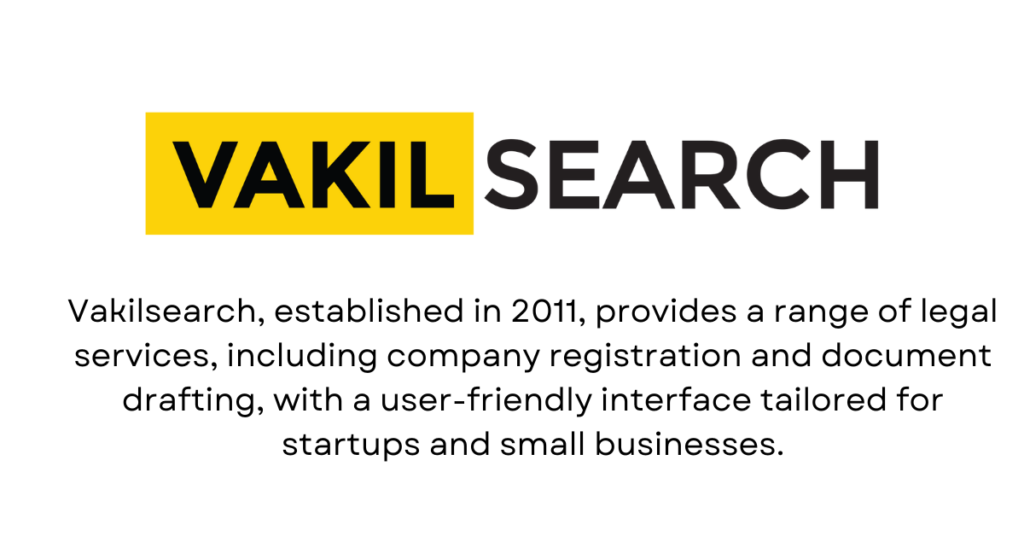 Vakilsearch - Top 10 LegalTech Startups in India