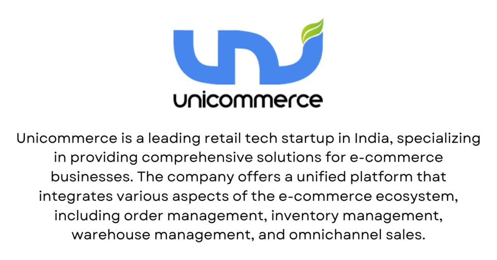  Unicommerce - Top 10 RetailTech Startups in India