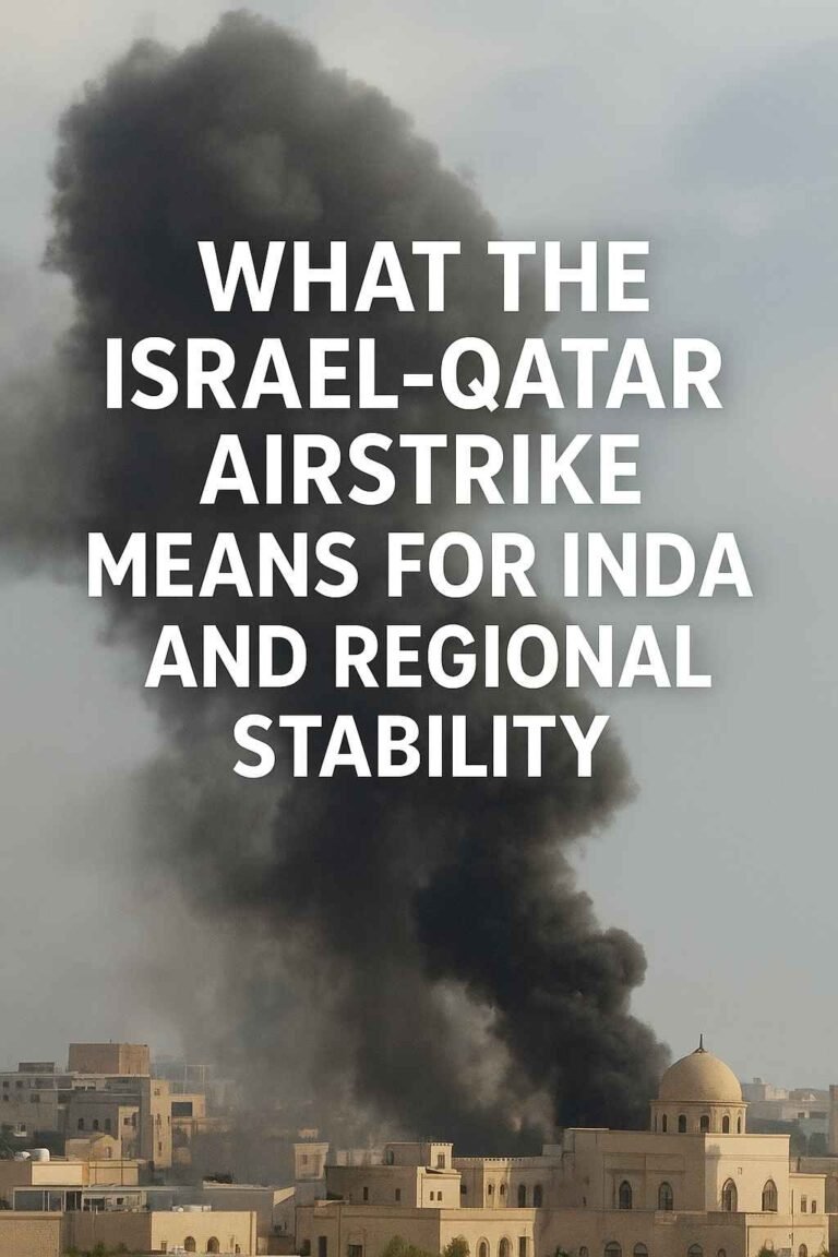 What the Israel–Qatar Airstrike Means for India and Regional Stability