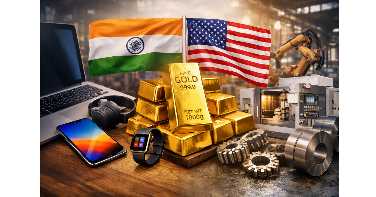 India–US trade agreement impact on electronics prices, gold imports, and industrial goods in the Indian market