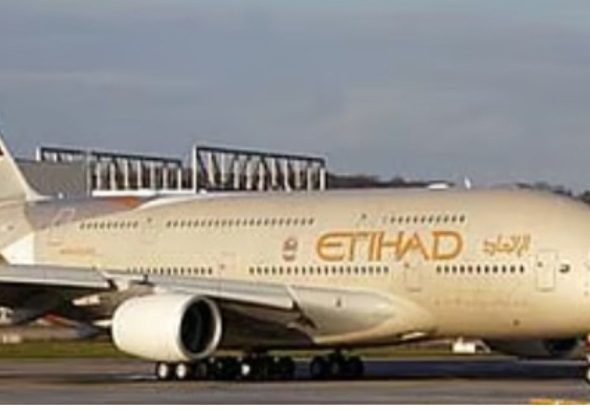 An Emirates airliner sits parked at Los Angeles International Airport (LAX) in Los Angeles, California on March 2. (AFP)