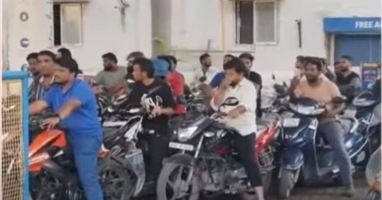 Hyderabad fuel crisis long queues at petrol pumps