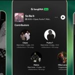 Spotify SongDNA feature showing song credits and creators