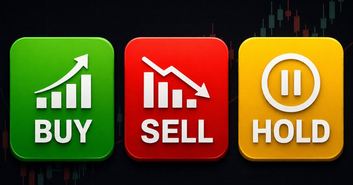 Buy sell hold stocks today