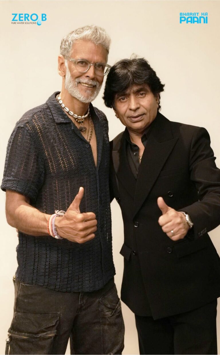 ZeroB CEO Yogesh Bajpai and Brand Ambassador Milind Soman announce their partnership to champion healthier living by promoting the importance of pure and safe drinking water