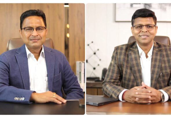 Caption - Satish Agarwal, Managing Director and Narendra Agarwal, Director, Aishwaryam Group, one of the largest developers in PCMC